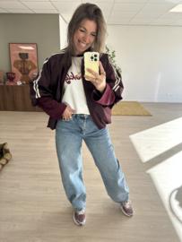 Brooklyn baseball pull - bordeaux