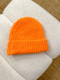Knitted hat Azzurro - orange