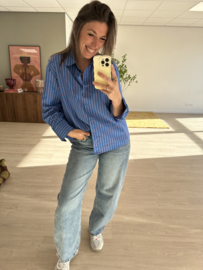 Stripe blouse Azzurro - blue/red