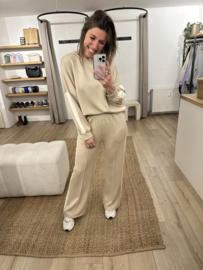 Soft stripe sweater pull Azzurro - beige