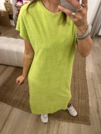 Terry dress Azzurro - lime