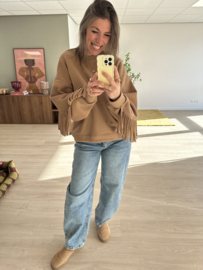 Fringe sweater - camel