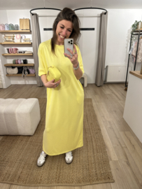 Soft long dress Azzurro - yellow