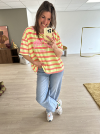 Saint tropez stripe jog tee - yellow