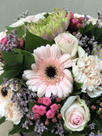Boeket in pastel tinten