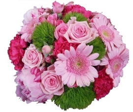 boeket in roze tinten