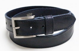 Blauw leren businessriem - 03515R