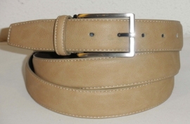 Beige leren businessriem -047632