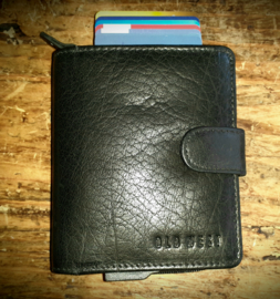 Rits portemonnee met aluminium credit card houder