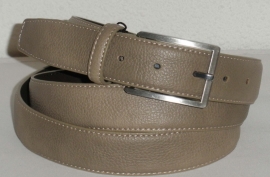 Taupe leren businessriem - 047719