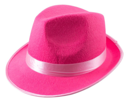 Maffia hoed in roze, geel of groen