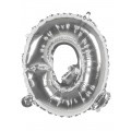 Zilveren Letter Folie ballon Q