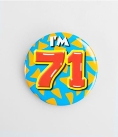 Button Happy 71 jaar