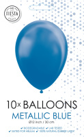 10 Ballonnen Metallic Blue