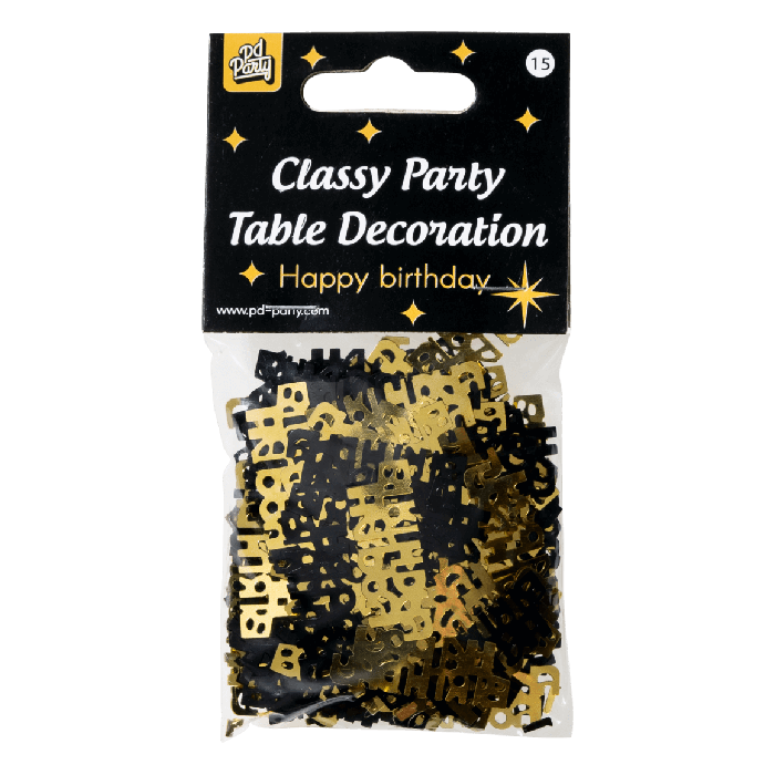 Tafel confetti Classy Happy Birthday