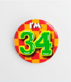 Button Happy 34 jaar