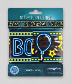 Party tape neon it's a boy