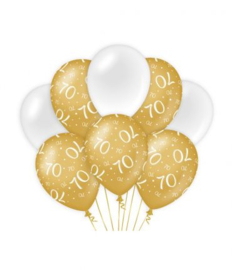 Ballonnen gold/white 70