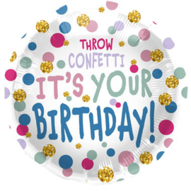 122 - Folieballon Trow confetti It's your birthday