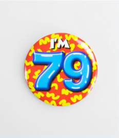 Button Happy 79 jaar