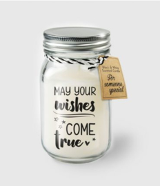 Black & White Candle -  May your wishes come true