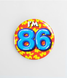 Button Happy 86 jaar