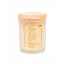 small scented candle gold/white 60