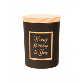 small scented candle rose gold/black Happy Birthday