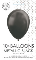10 Ballonnen Metallic Black