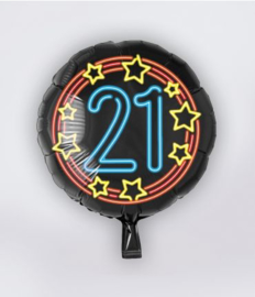 Folieballon neon 21