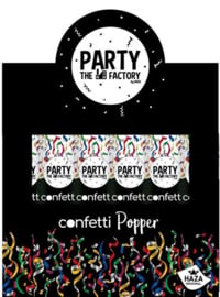 Confetti shooter  multi kleuren streamers 20cm