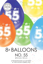 Ballonnen cijfer 55