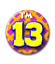 Button Happy 13 jaar