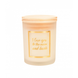 small scented candle gold/white to the moon