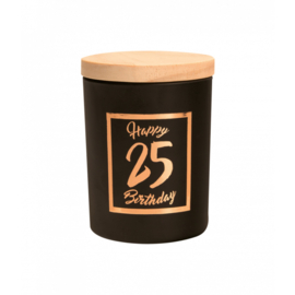 small scented candle rose gold/black 25