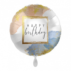 003 - Folieballon Happy Birthday goud