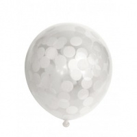 Confettiballonnen wit