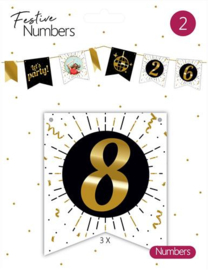 Festive numbers "8" 3 stuks