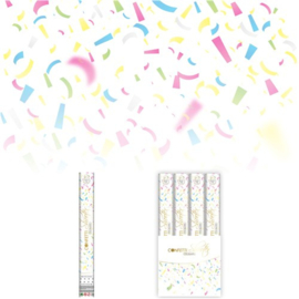 Bio Confetti shooter multi color rijstpapier 40cm