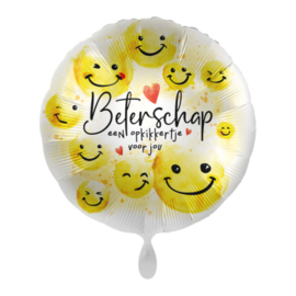 041 - Folieballon Beterschap Smiley Opkikker
