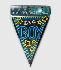 Vlaggenlijn neon It's a boy