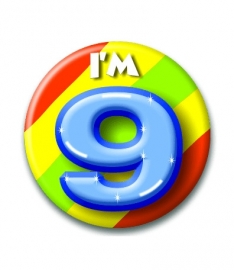 Button Happy 9 jaar