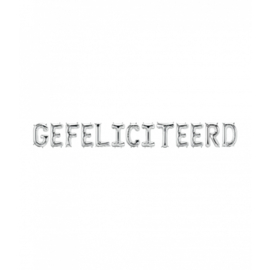 Folieballonnen  'gefeliciteerd'