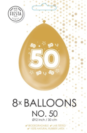 Ballonnen metallic goud 50