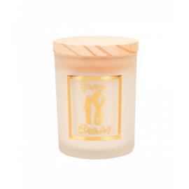 small scented candle gold/white 18