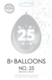 Ballonnen Zilver '25'