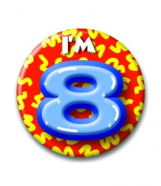 Button Happy 8 jaar