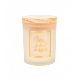 small scented candle gold/white oma