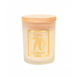 small scented candle gold/white 70