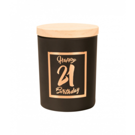 small scented candle rose gold/black 21